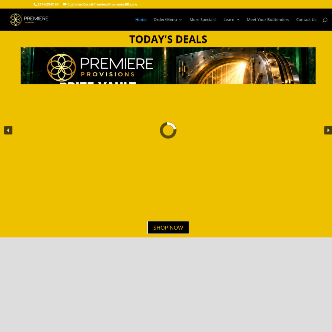 Premiere Provisions desktop view