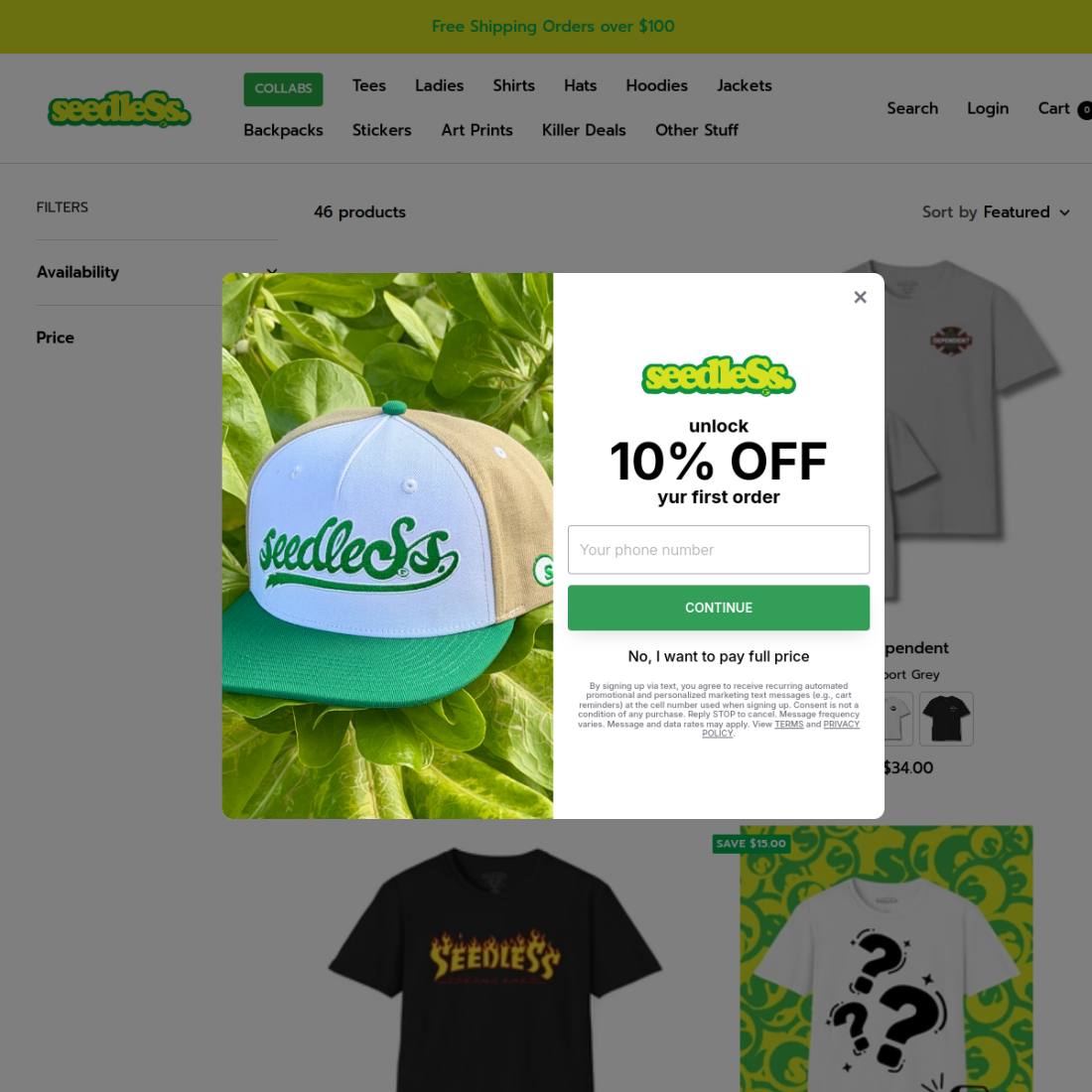 SeedleSs Clothing desktop view