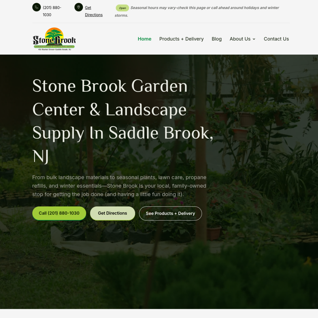 Stone Brook Garden Center & Landscape Supply desktop view