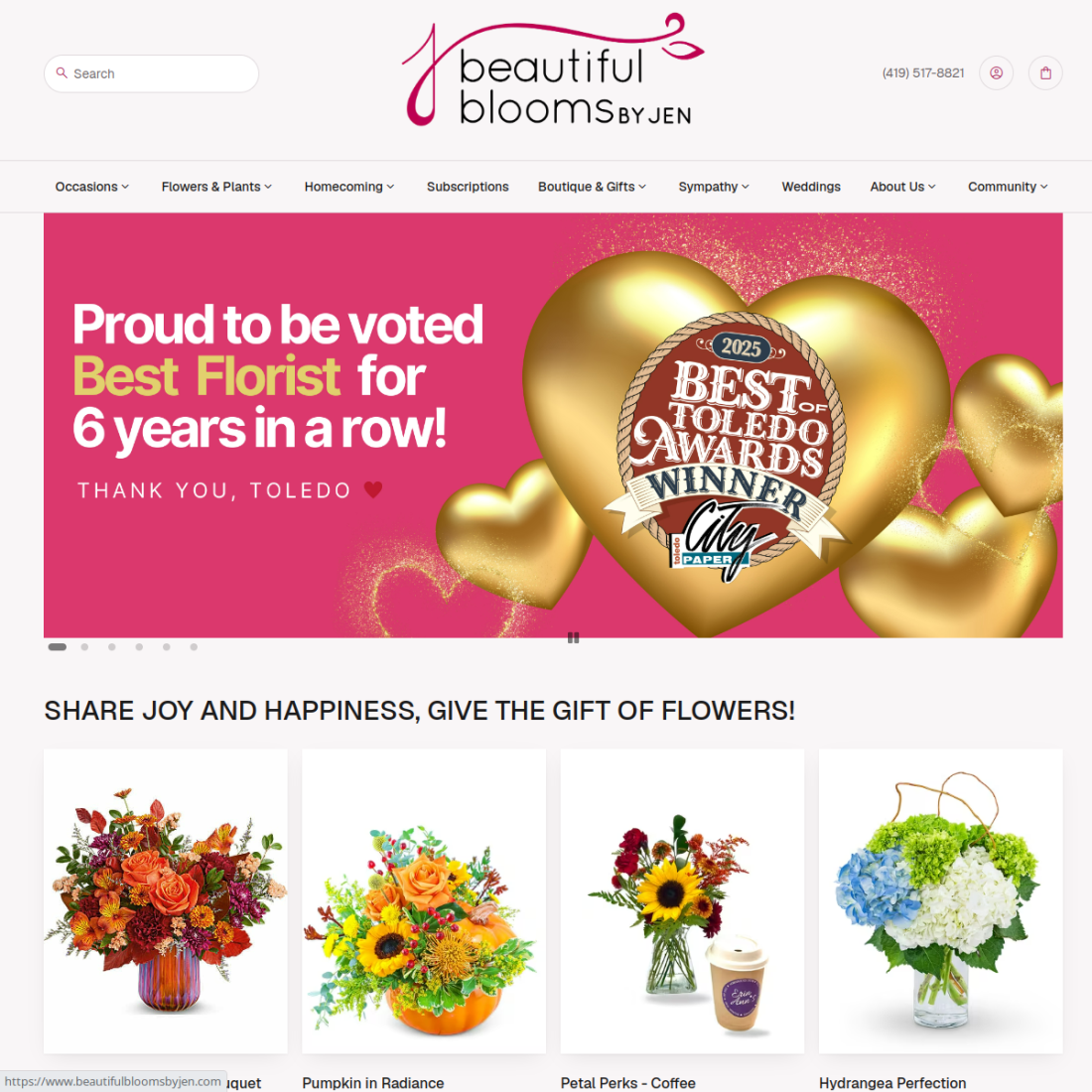 Beautiful Blooms by Jen desktop view