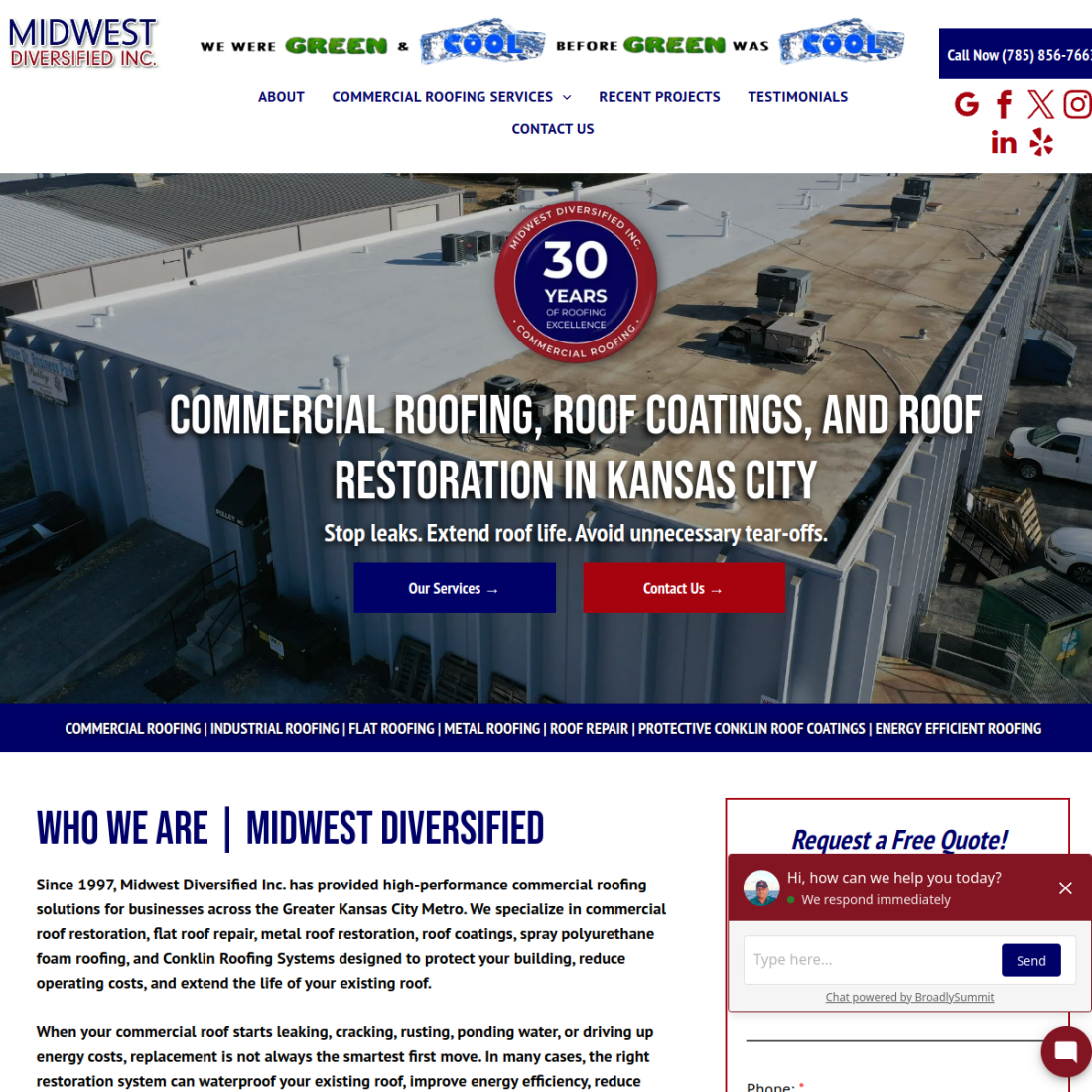 Midwest Diversified, Inc. desktop view