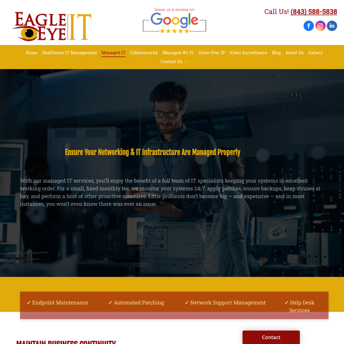 Eagle Eye IT desktop view