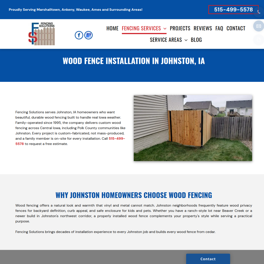 Fencing Solutions desktop view