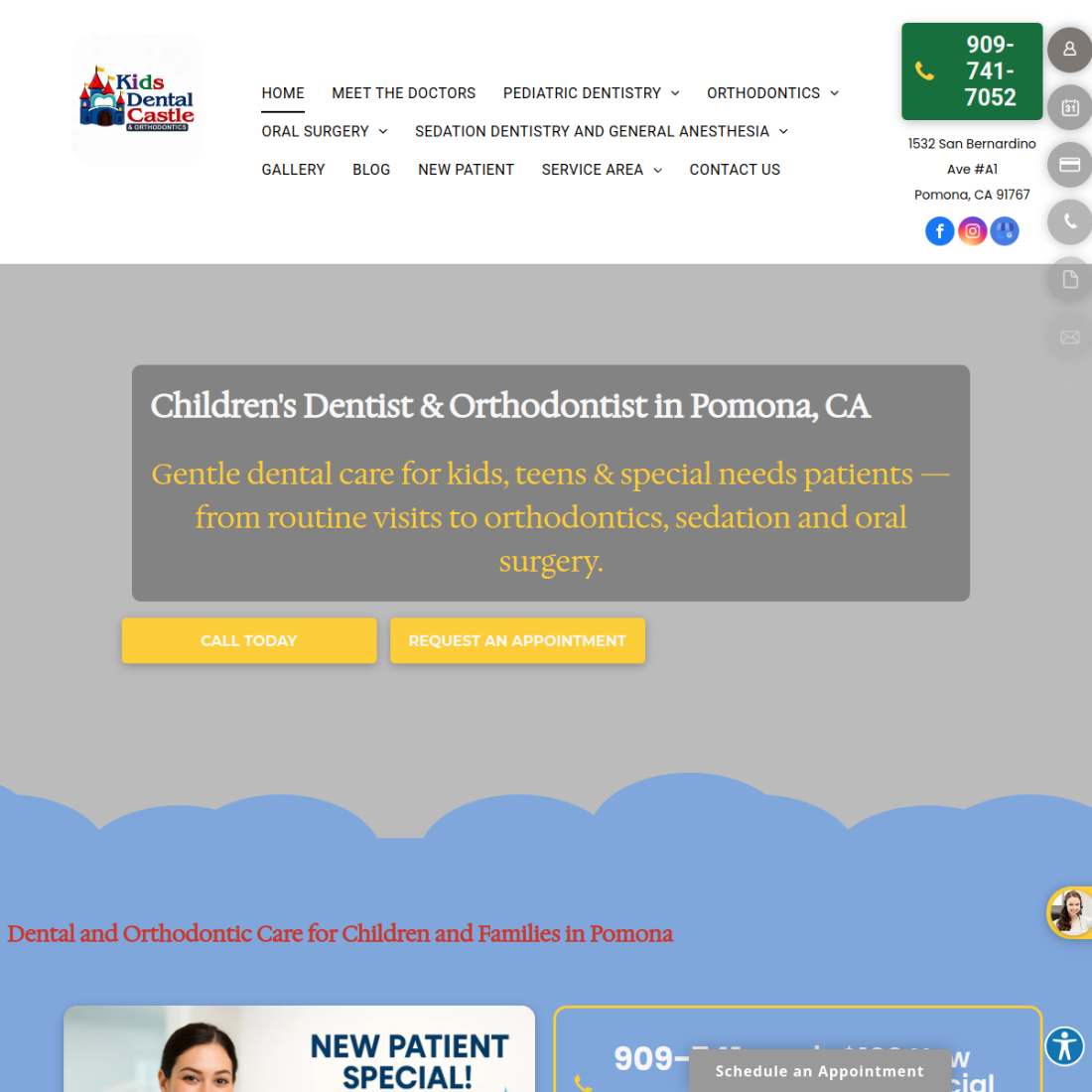 Kids Dental Castle And Orthodontics desktop view