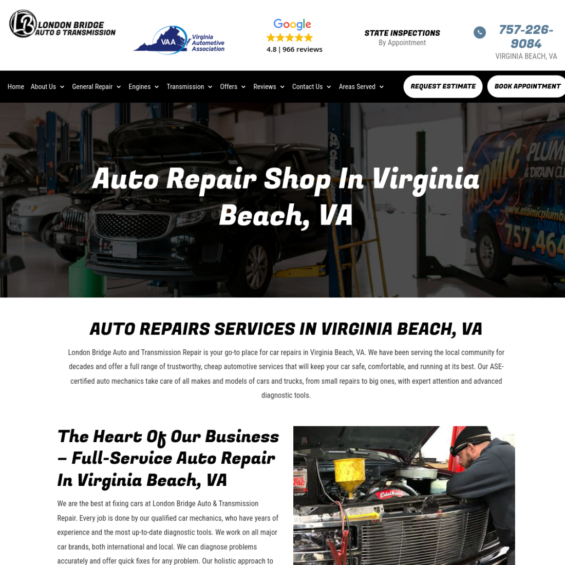 London Bridge Auto And Transmission Repair Shop Virginia Beach desktop view