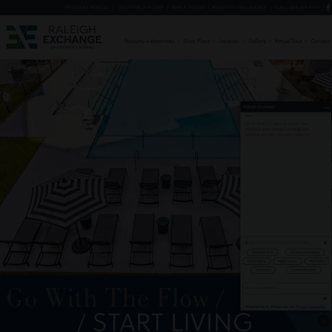 Raleigh Exchange desktop view