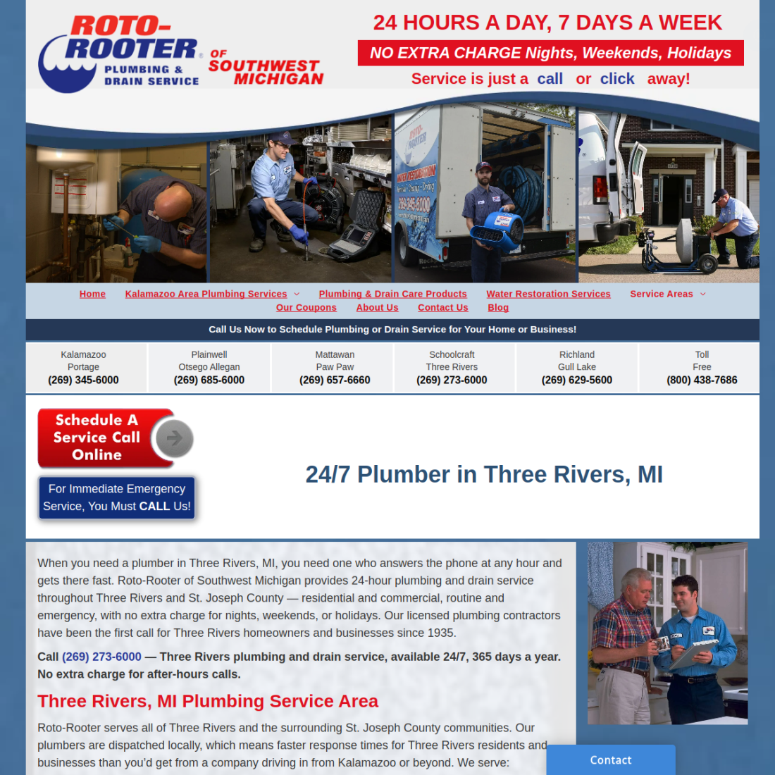 Roto Rooter Plumbing Service desktop view