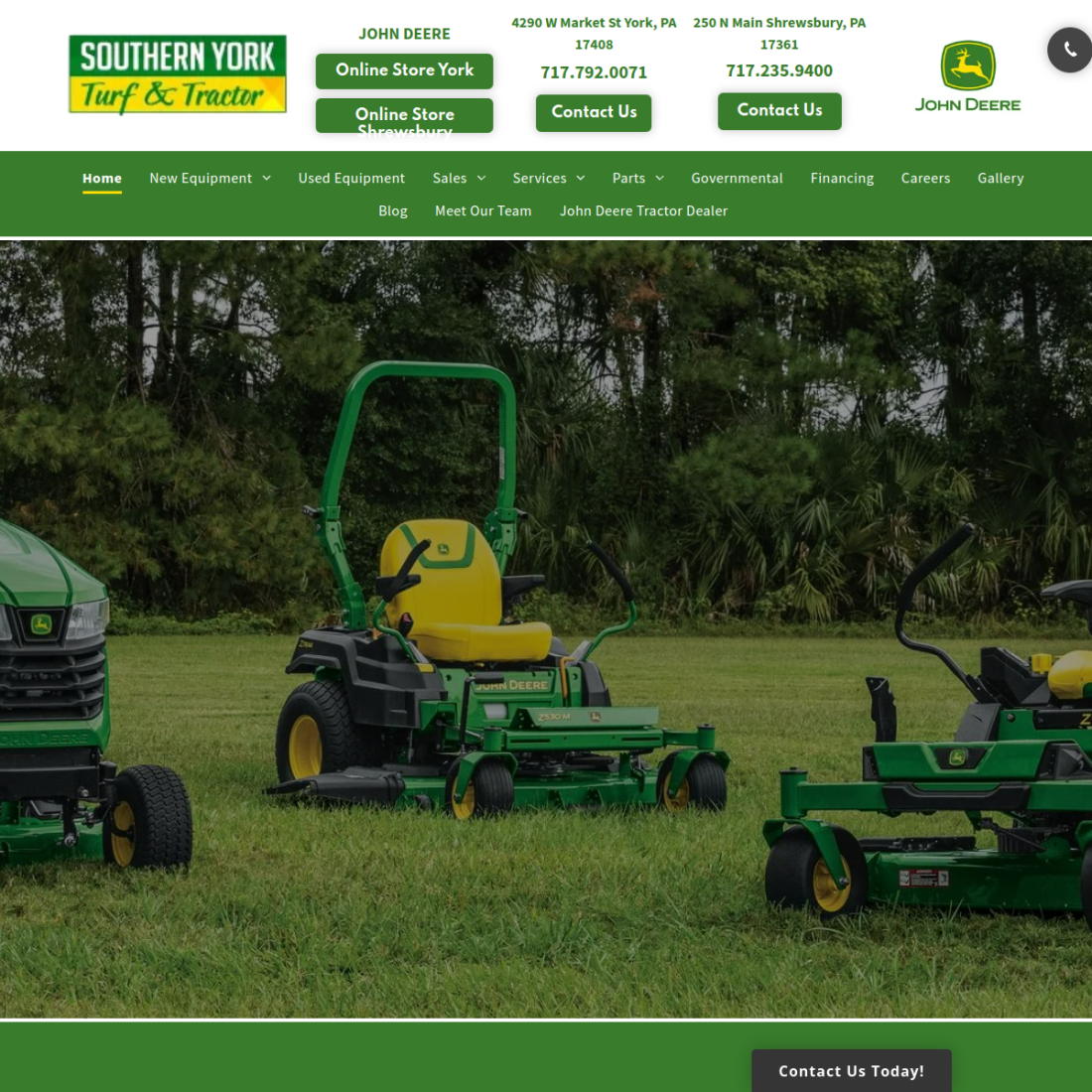 Southern York Turf and Tractor desktop view