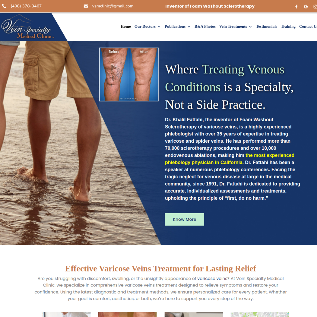 Vein Specialty Medical Clinic, Inc. desktop view