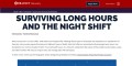 How Nurses Can Survive Long Hours and the Night Shift