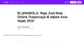 Elangbola Situs Judi Bola Online Resmi Terpercaya #1 Di Asia Sejak 2010