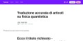 breve Dizionario italiano-inglese WordReference