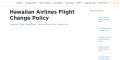 Hawaiian Airlines Change Flight