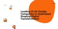 Top UI UX Design Companies in Hyderabad for Innovative Digital Solutions