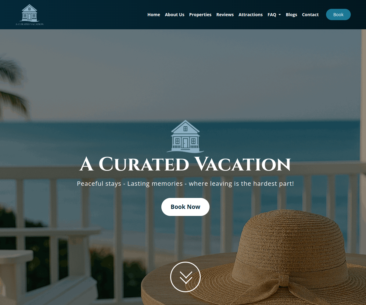 A Curated Vacation — screenshot