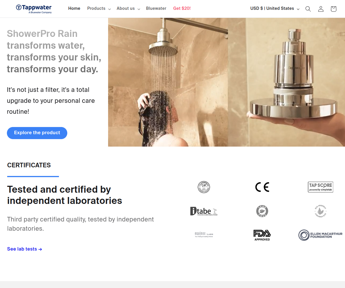 Tapp Water website