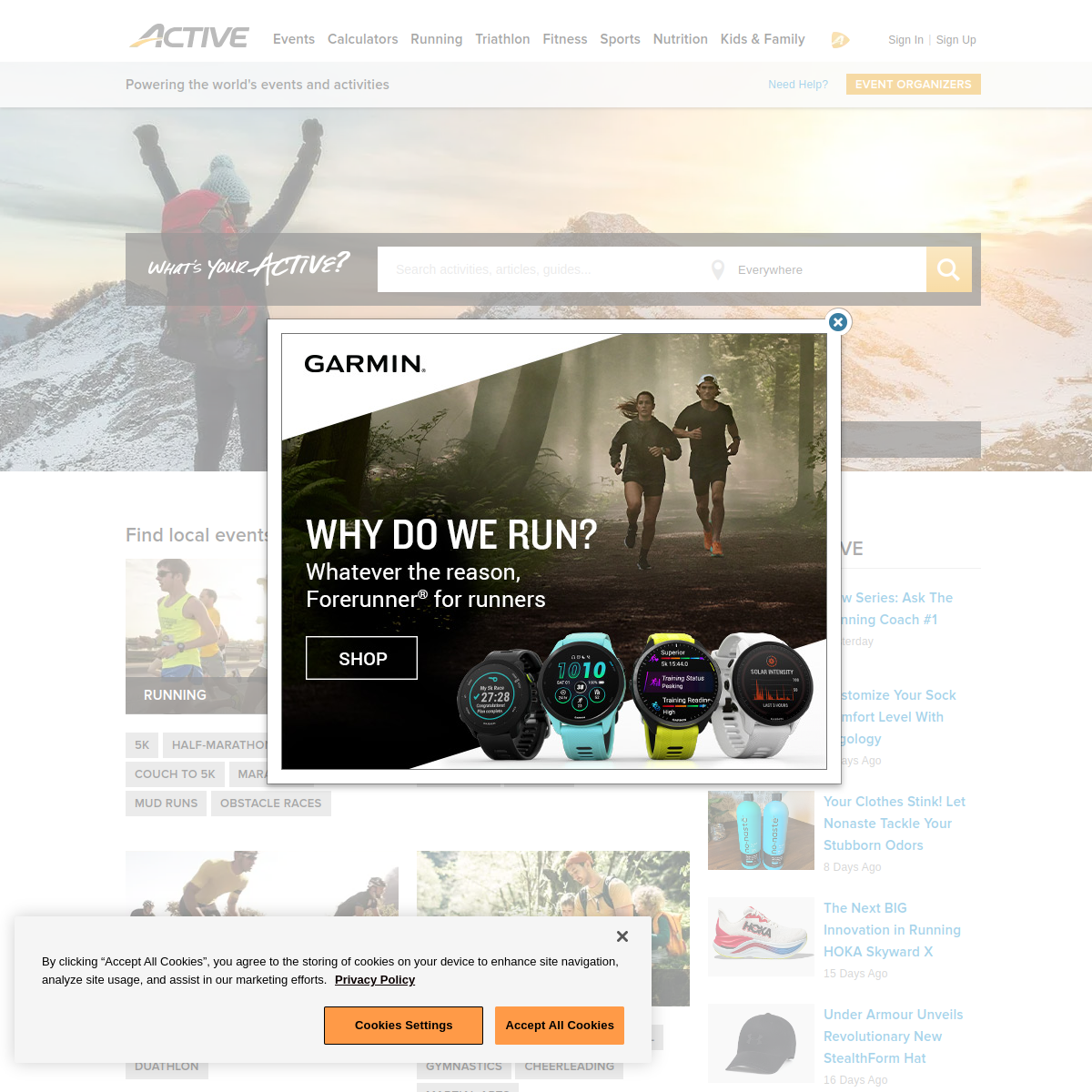 Active.com Website Preview