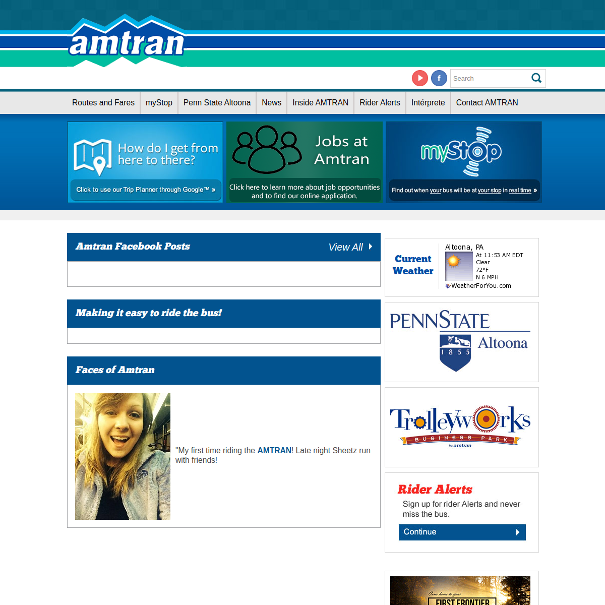 Amtran Website Preview