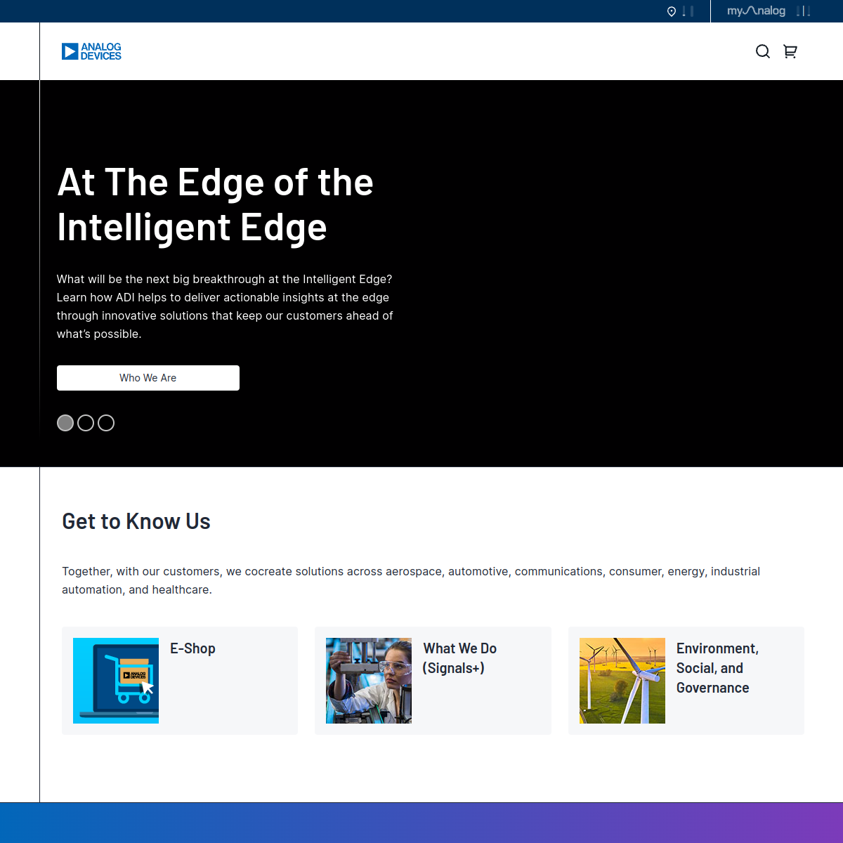 Analog Devices Website Preview
