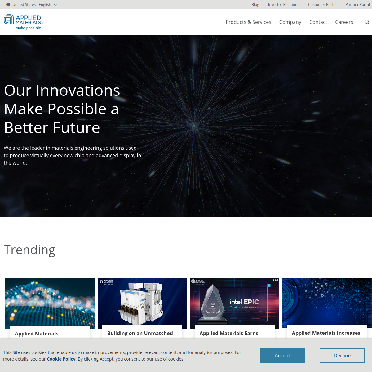 Applied Materials Website Preview