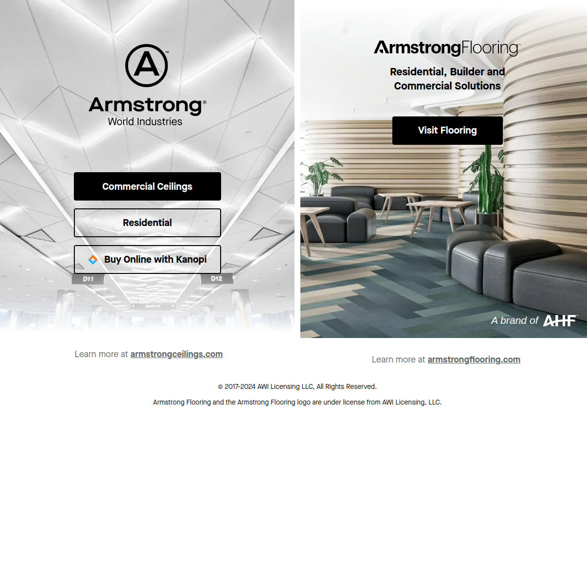 Armstrong Holdings Website Preview