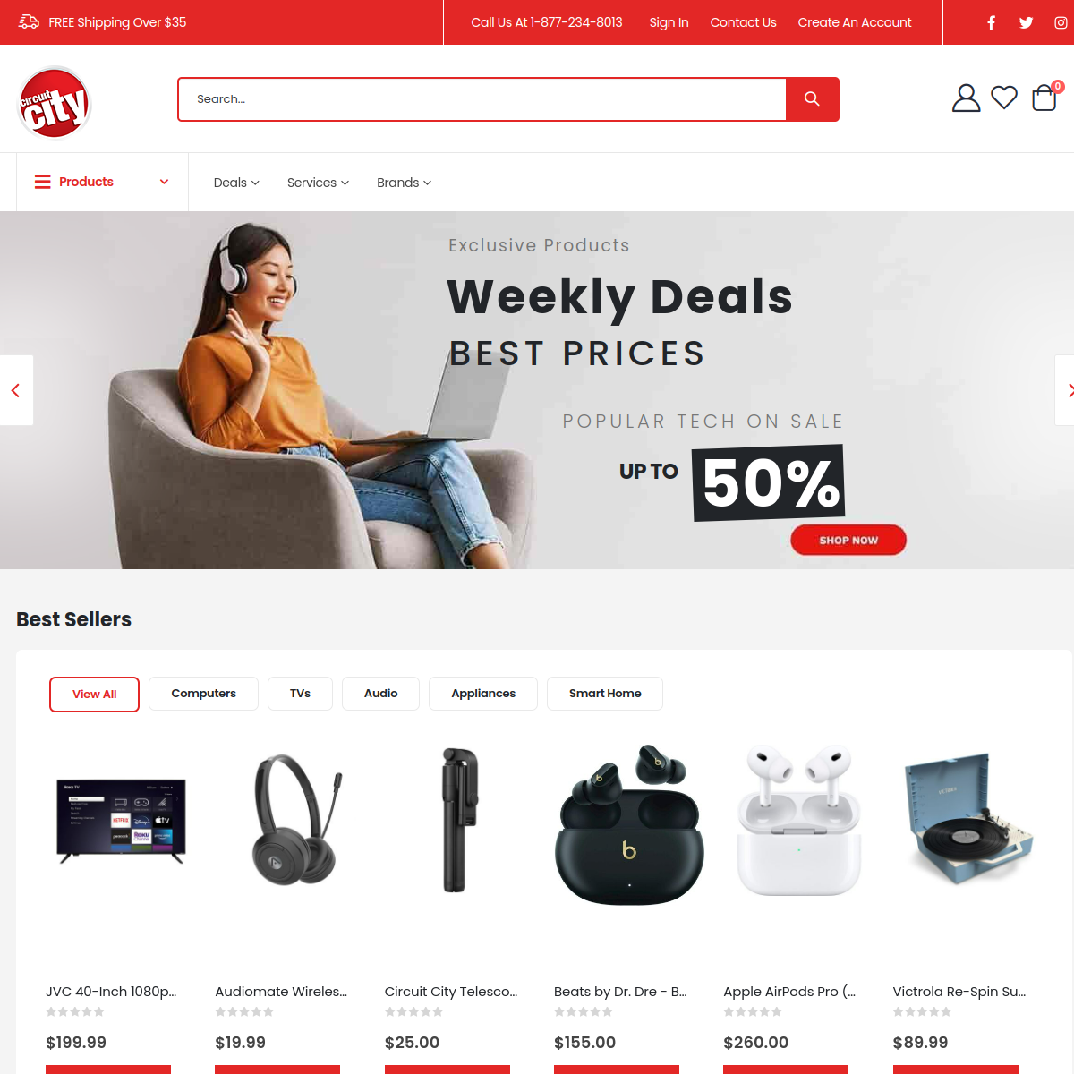Circuit City Stores Website Preview