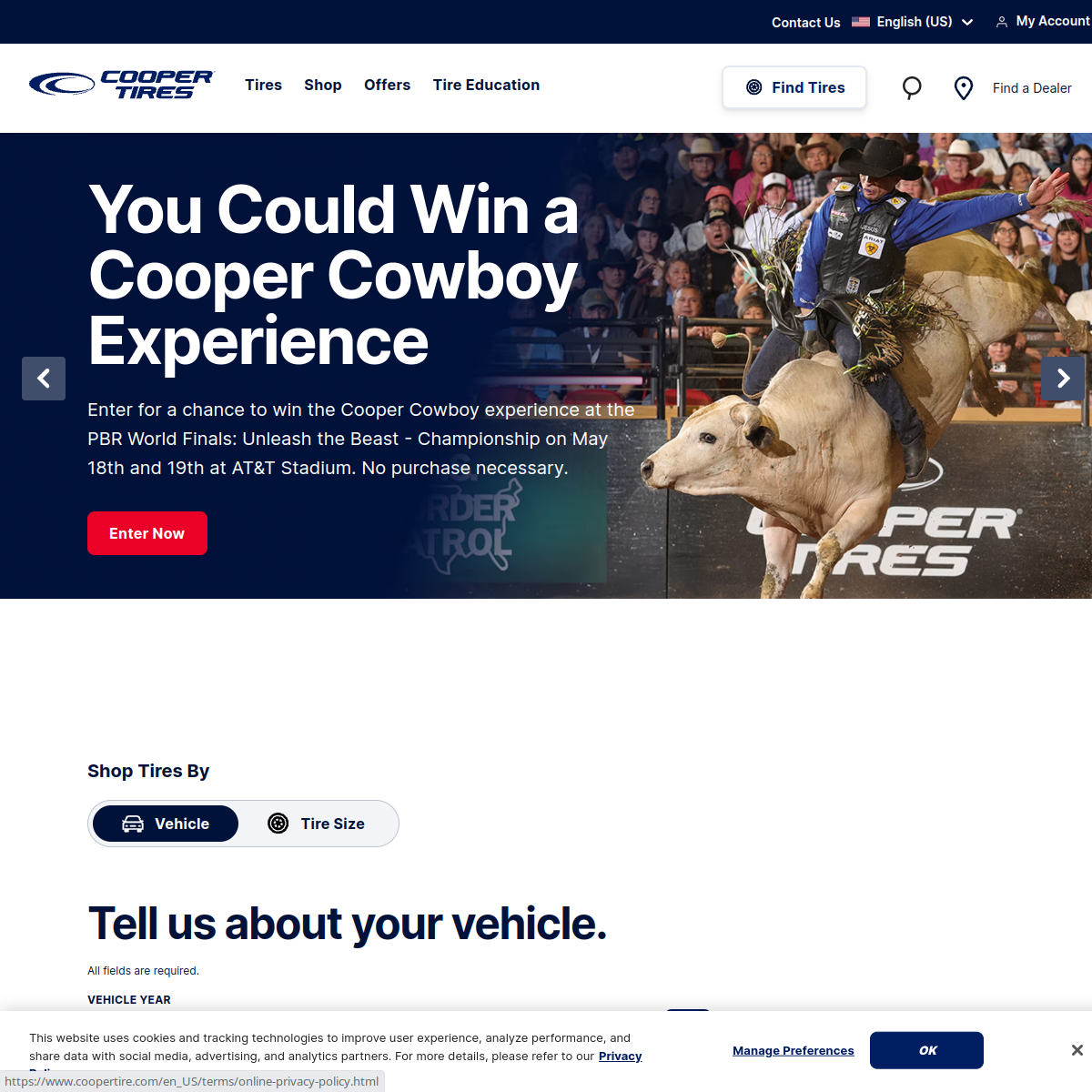 Cooper Tire & Rubber Website Preview