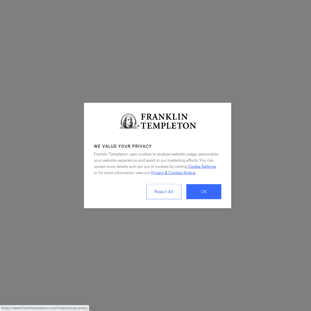 Franklin Resources Website Preview