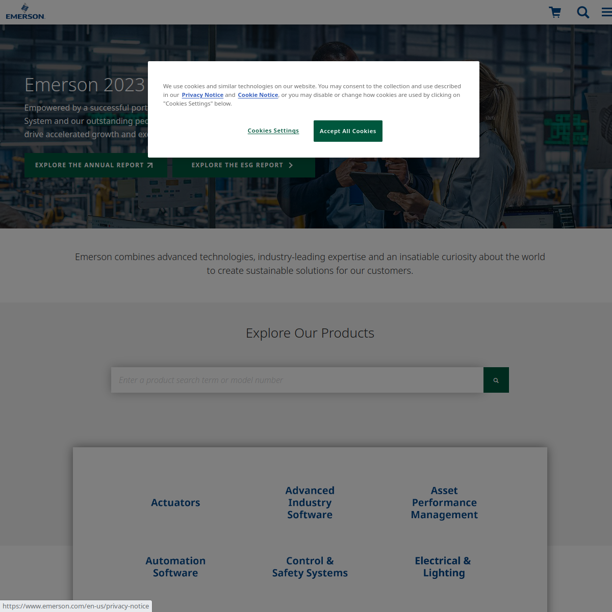 Emerson Electric Website Preview