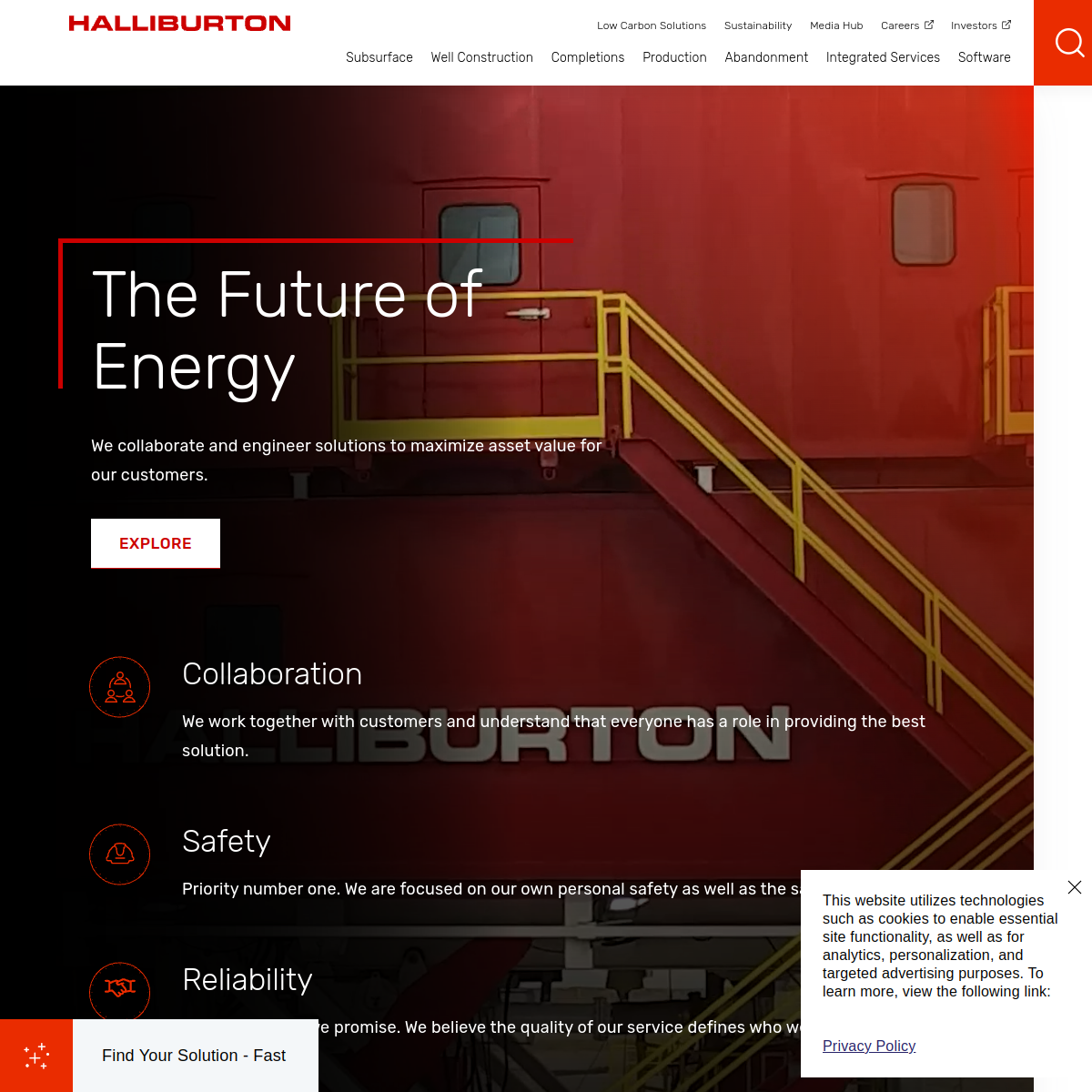 Halliburton Website Preview