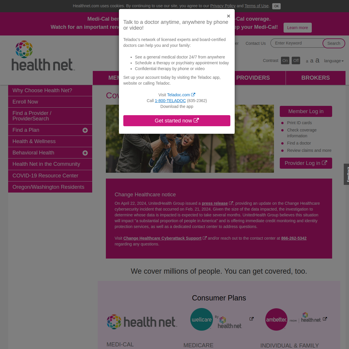 Health Net Website Preview