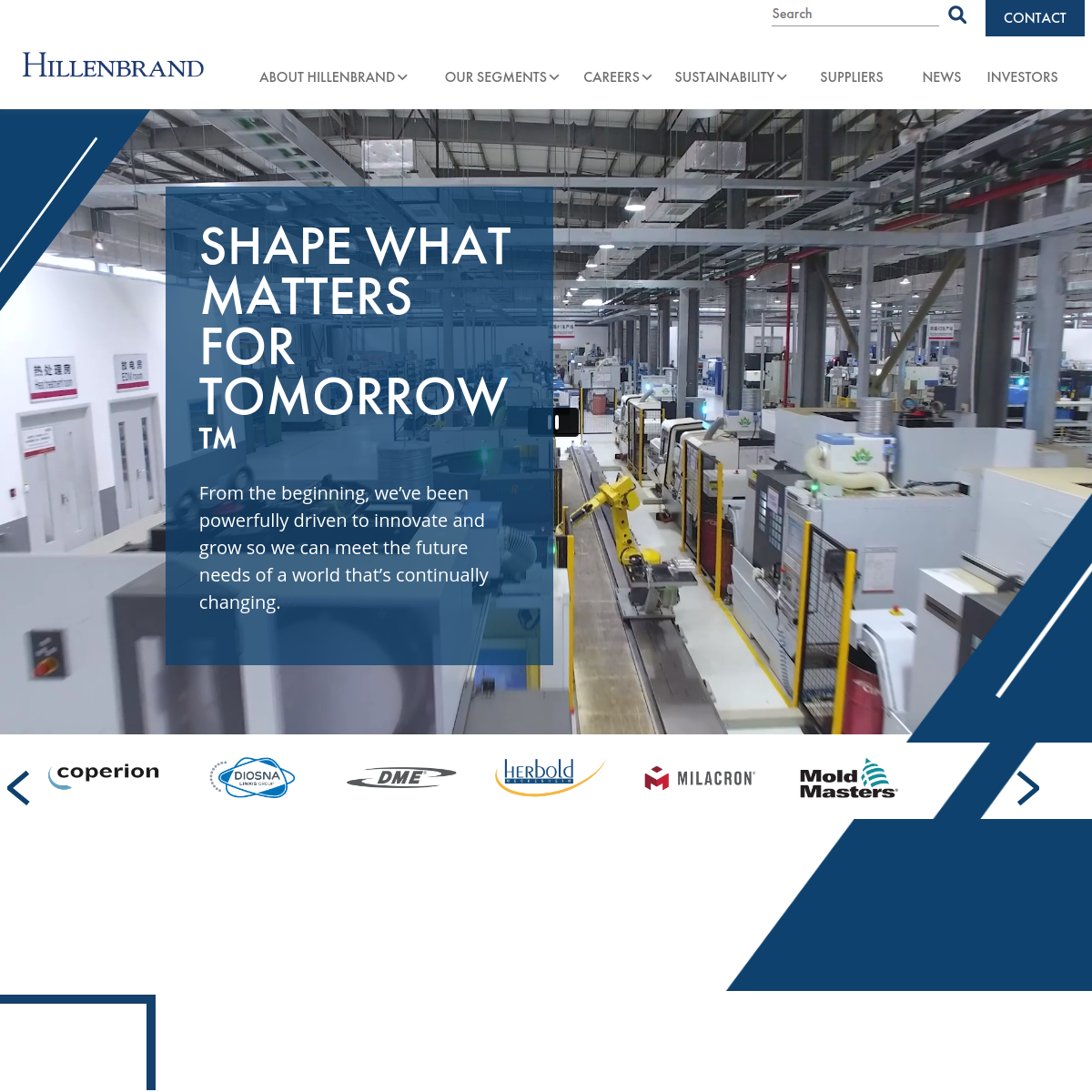 Hillenbrand Industries Website Preview