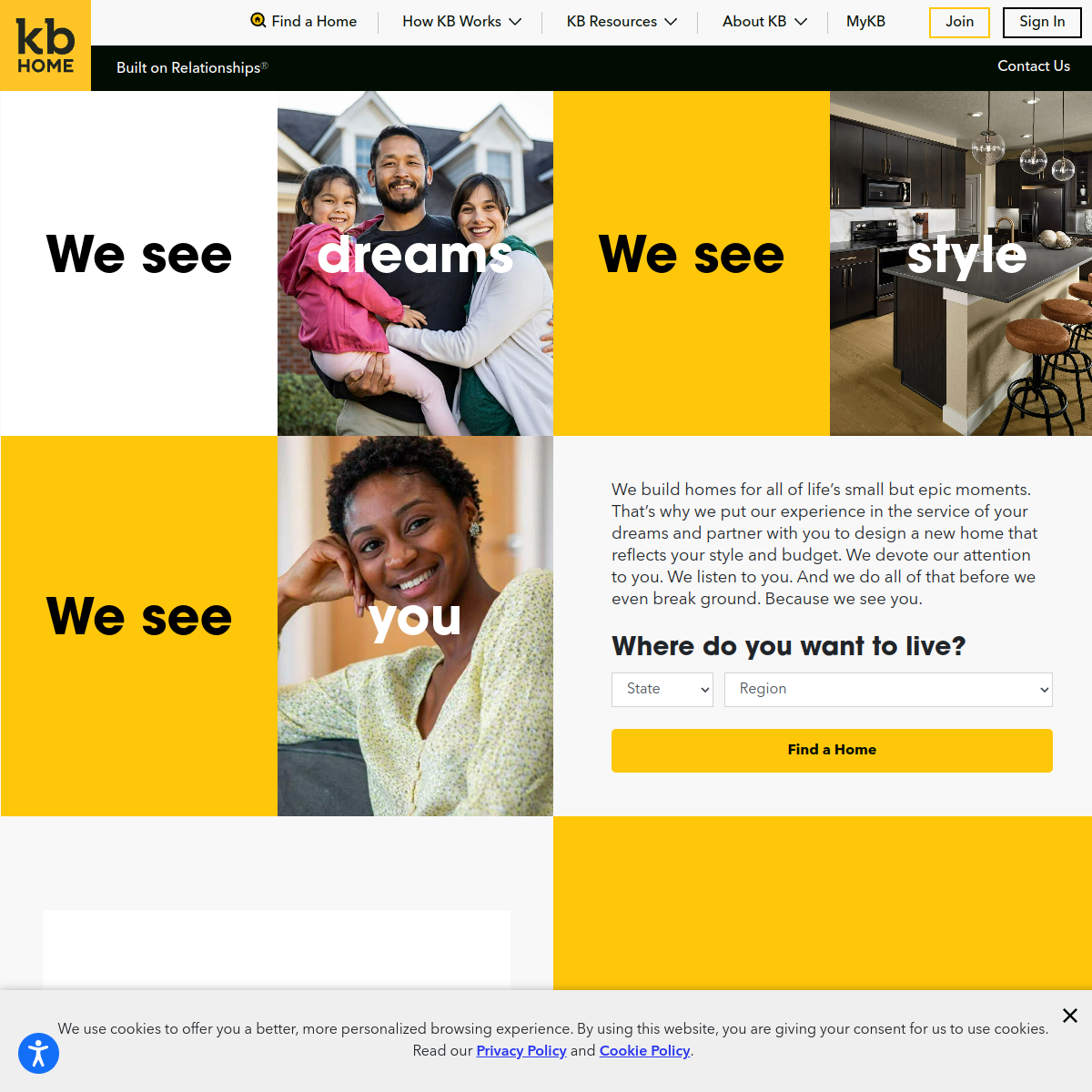 KB Home Website Preview