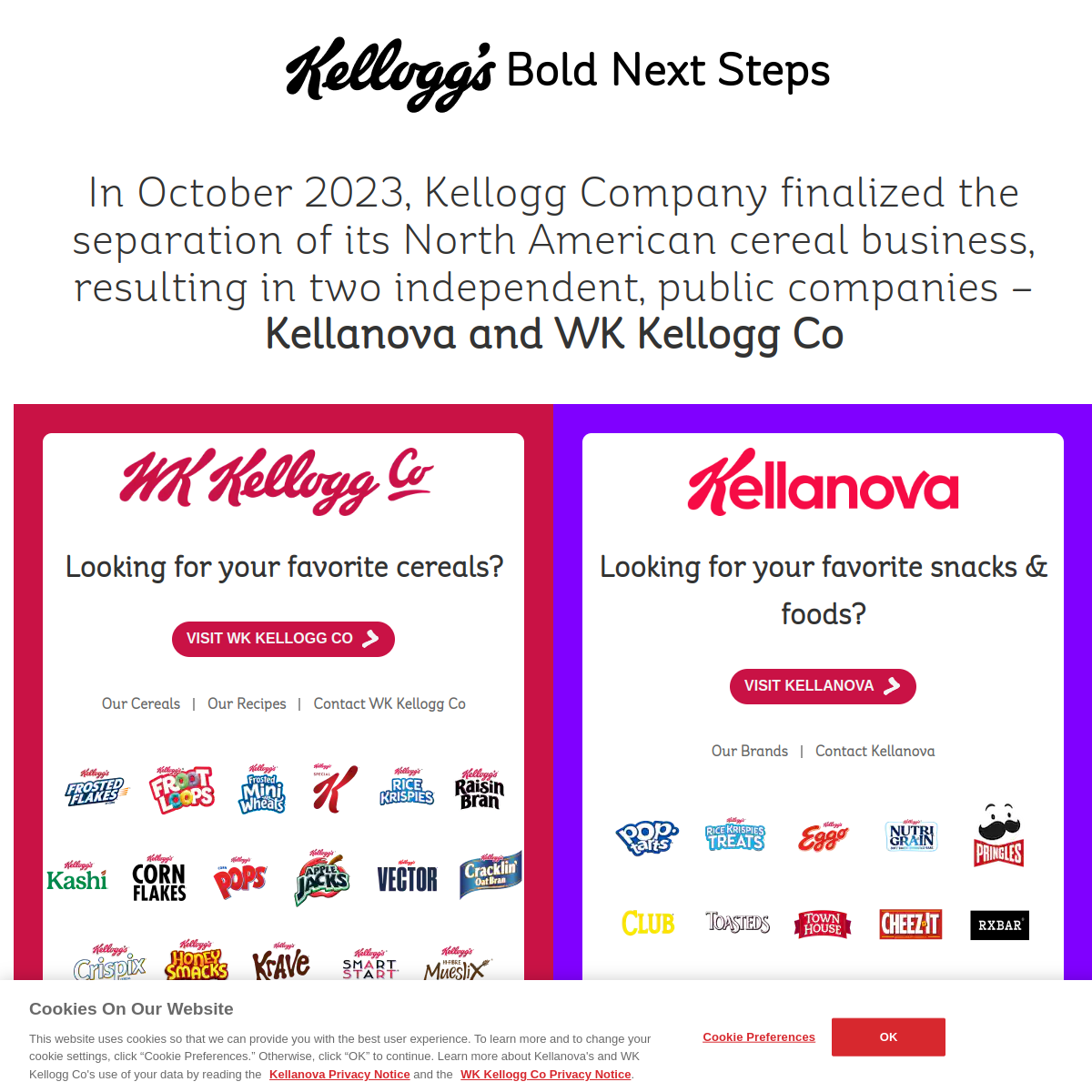 Kellogg Website Preview
