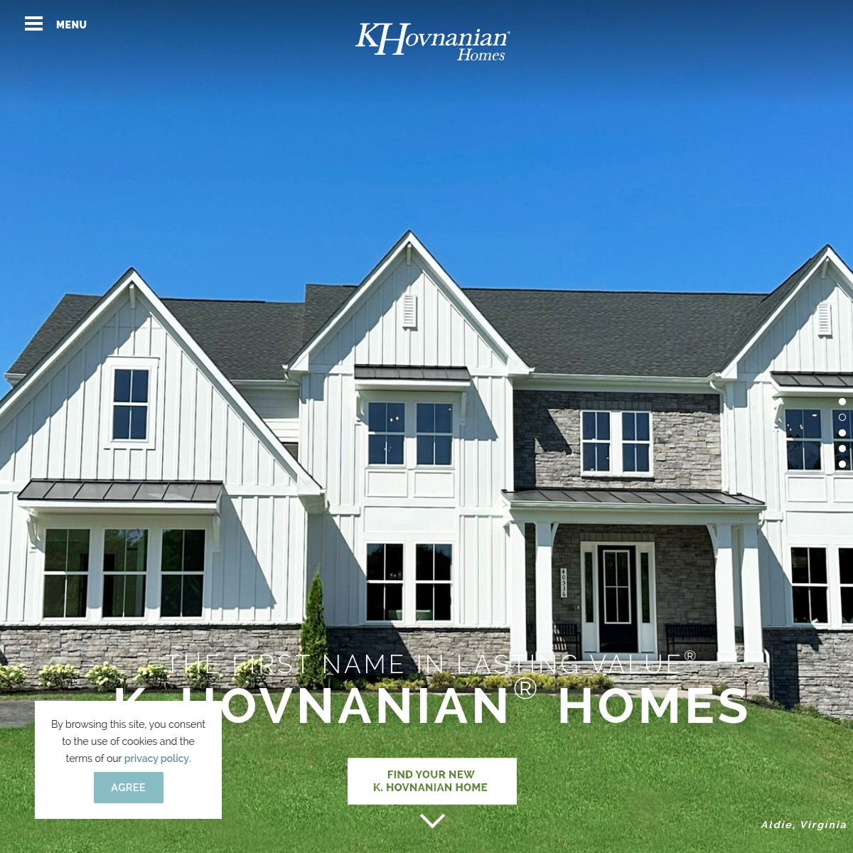 Hovnanian Enterprises Website Preview