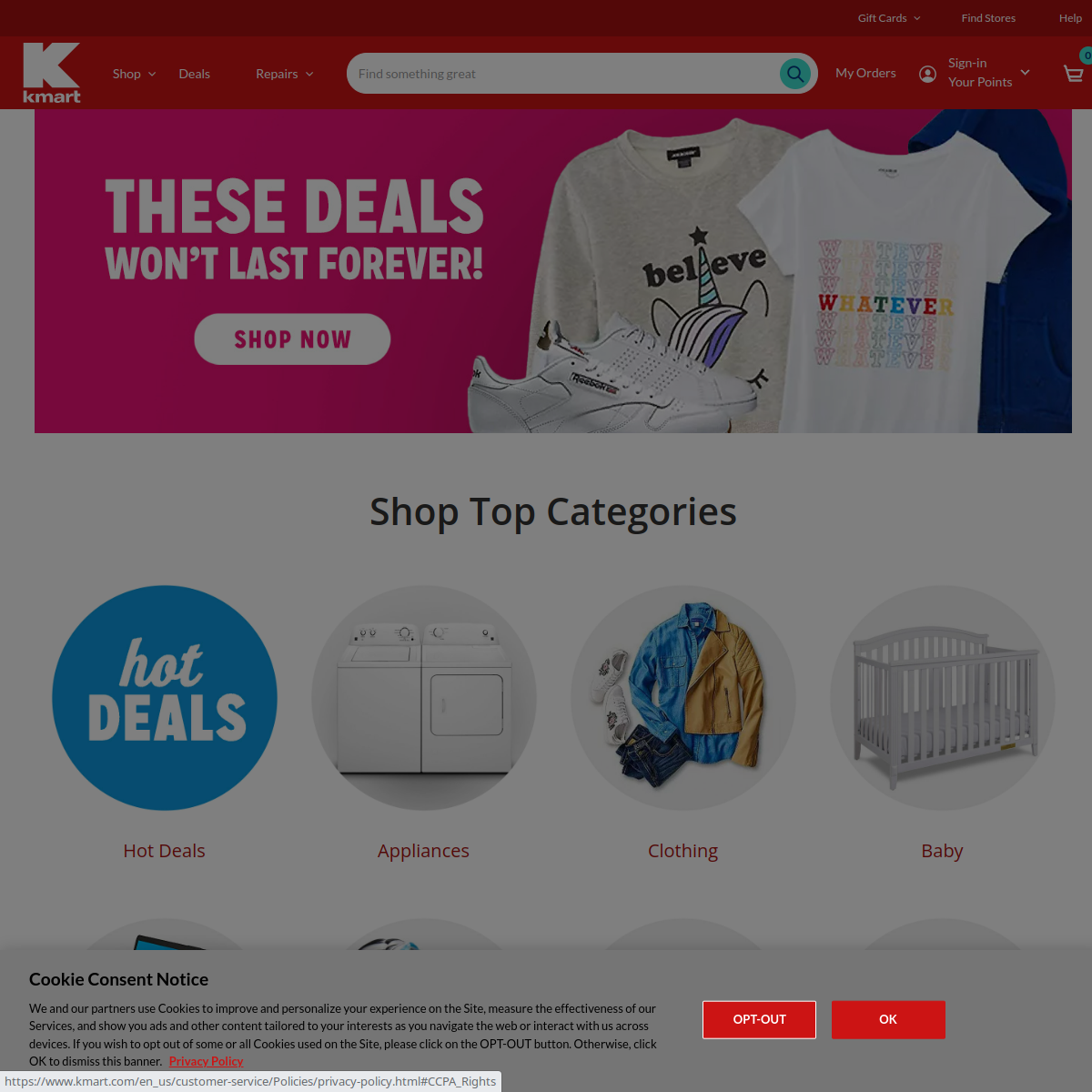 Kmart Website Preview