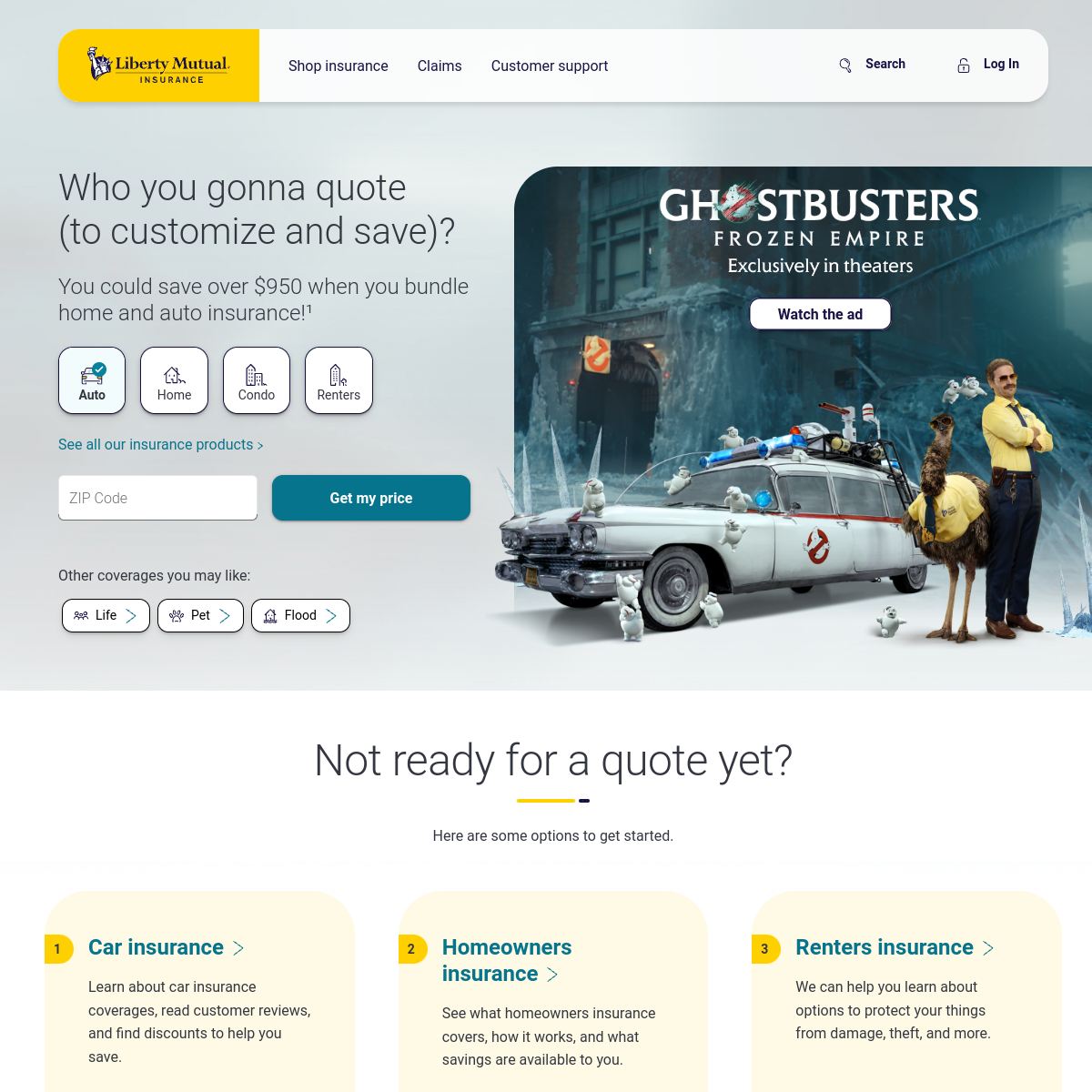 Liberty Mutual Insurance Group Website Preview