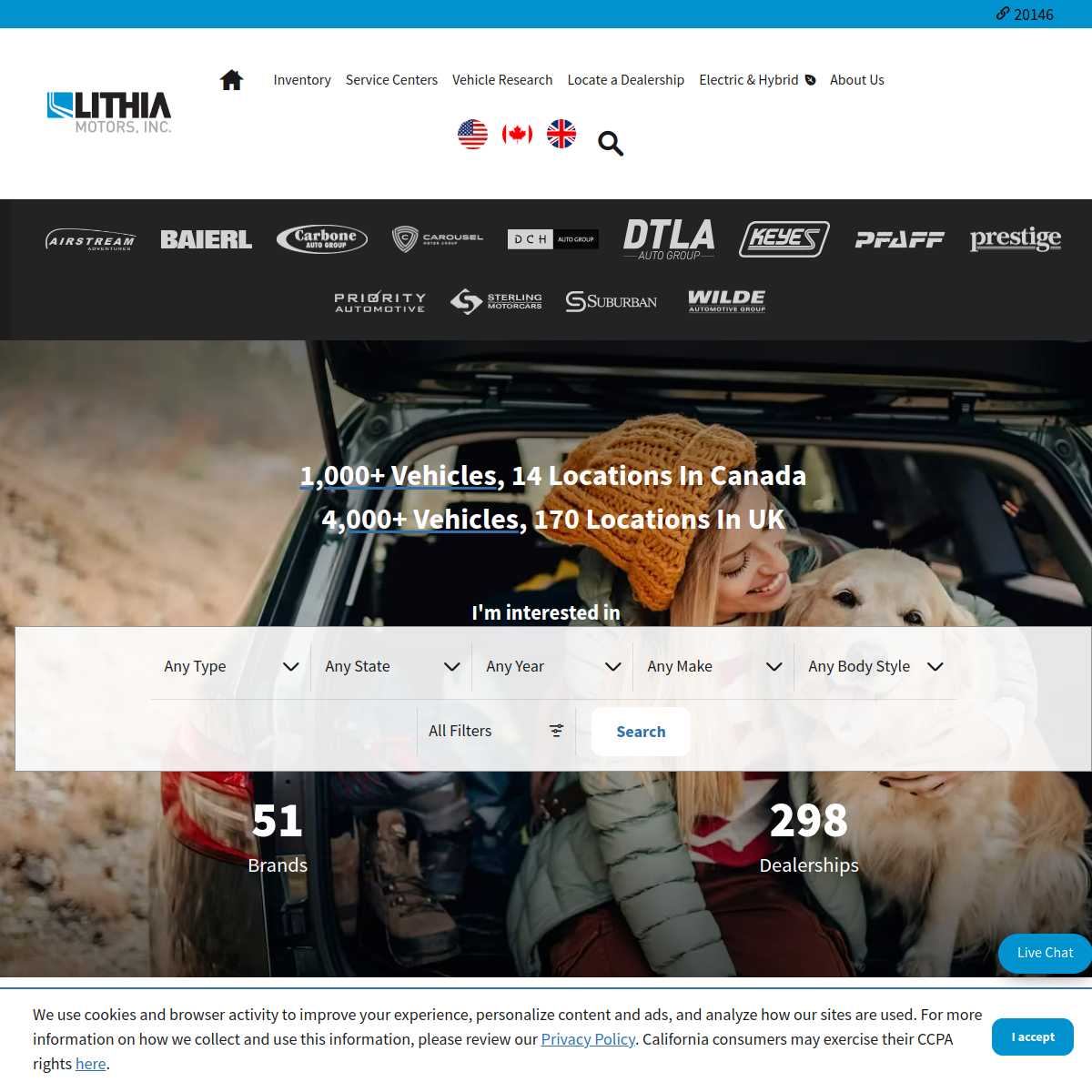 Lithia Motors Website Preview