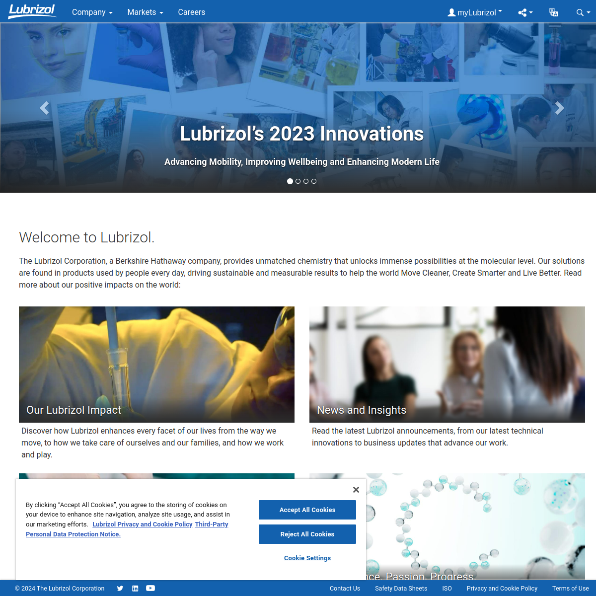 Lubrizol Website Preview