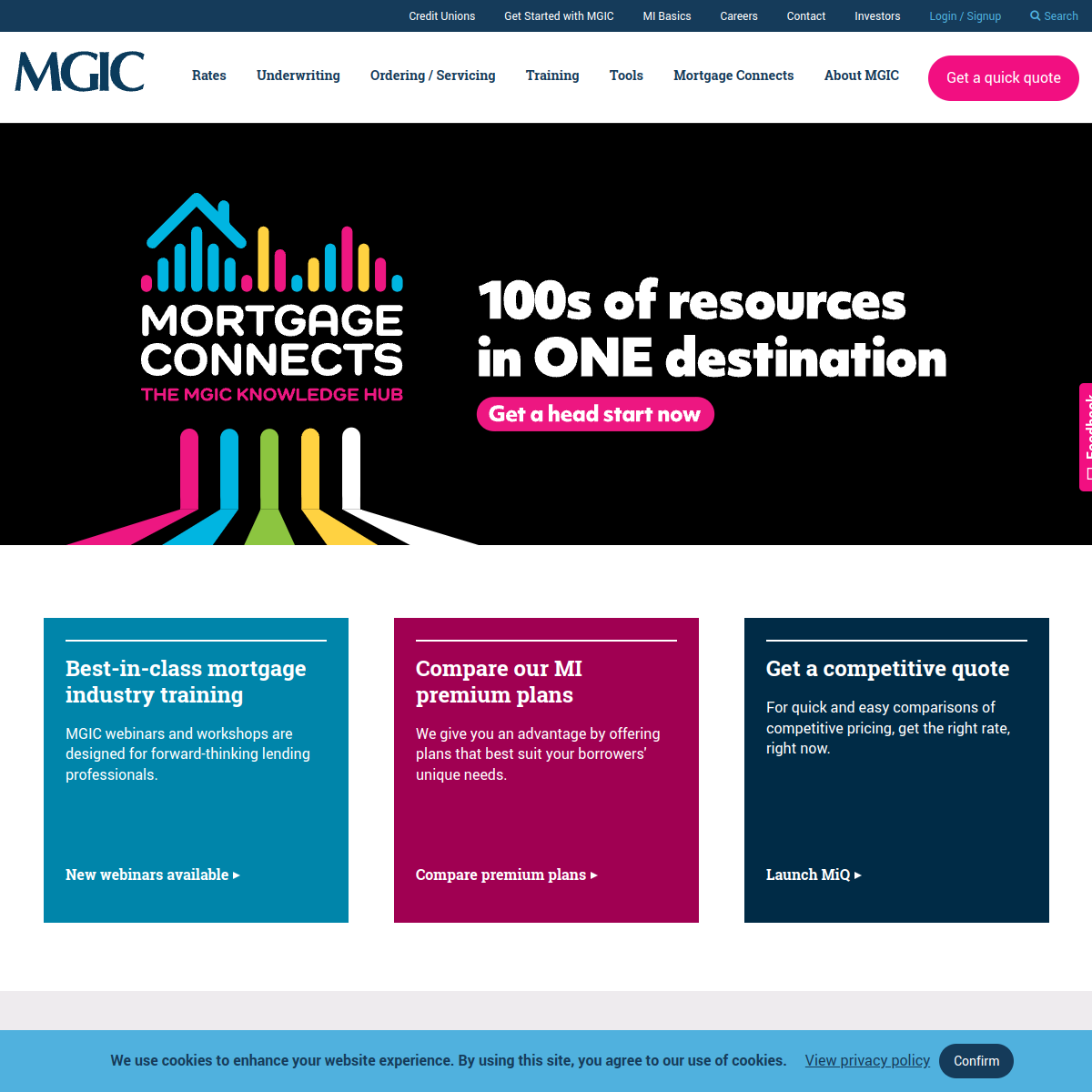 MGIC Investment Website Preview
