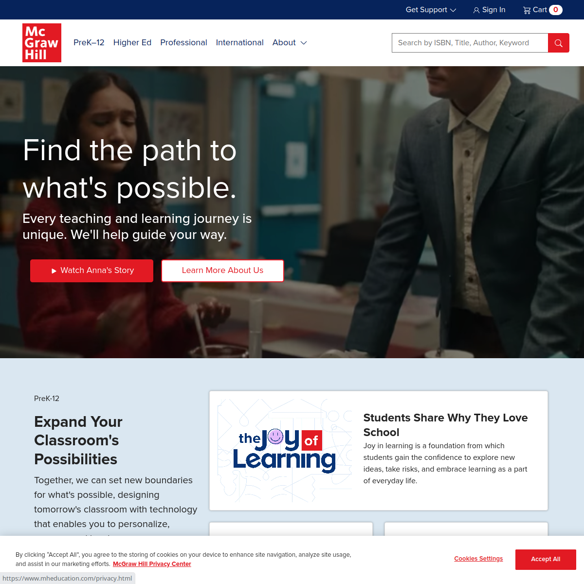 McGraw Hill Website Preview