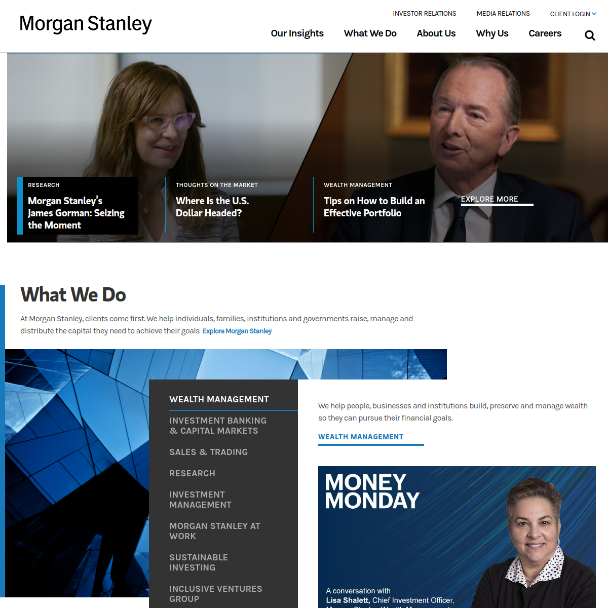 Morgan Stanley Dean Witter Website Preview