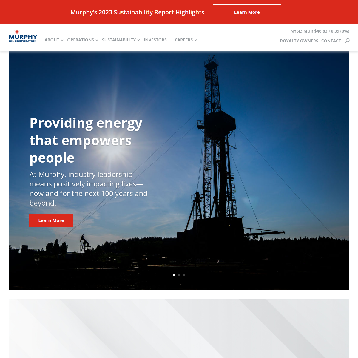 Murphy Oil Website Preview