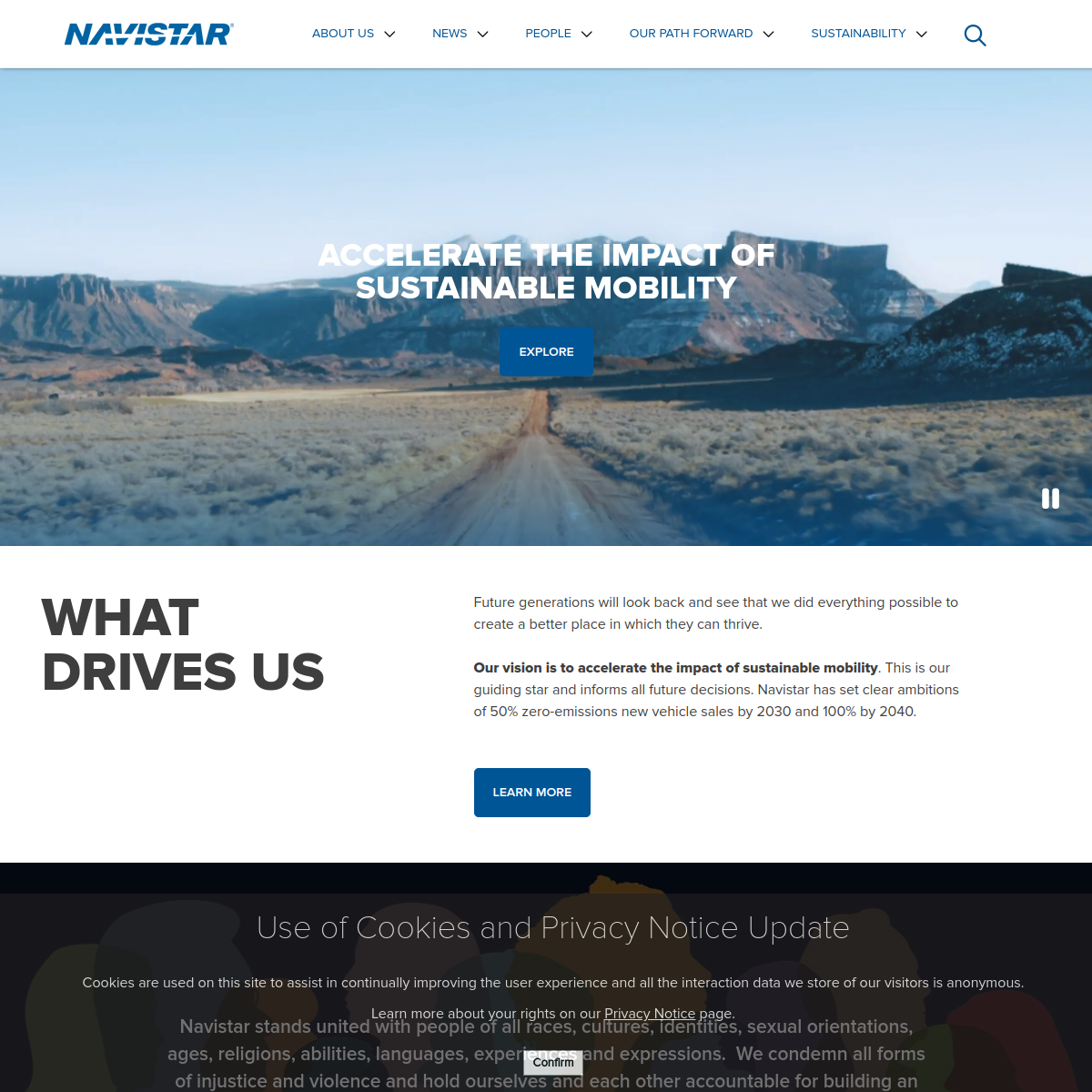 Navistar International Website Preview