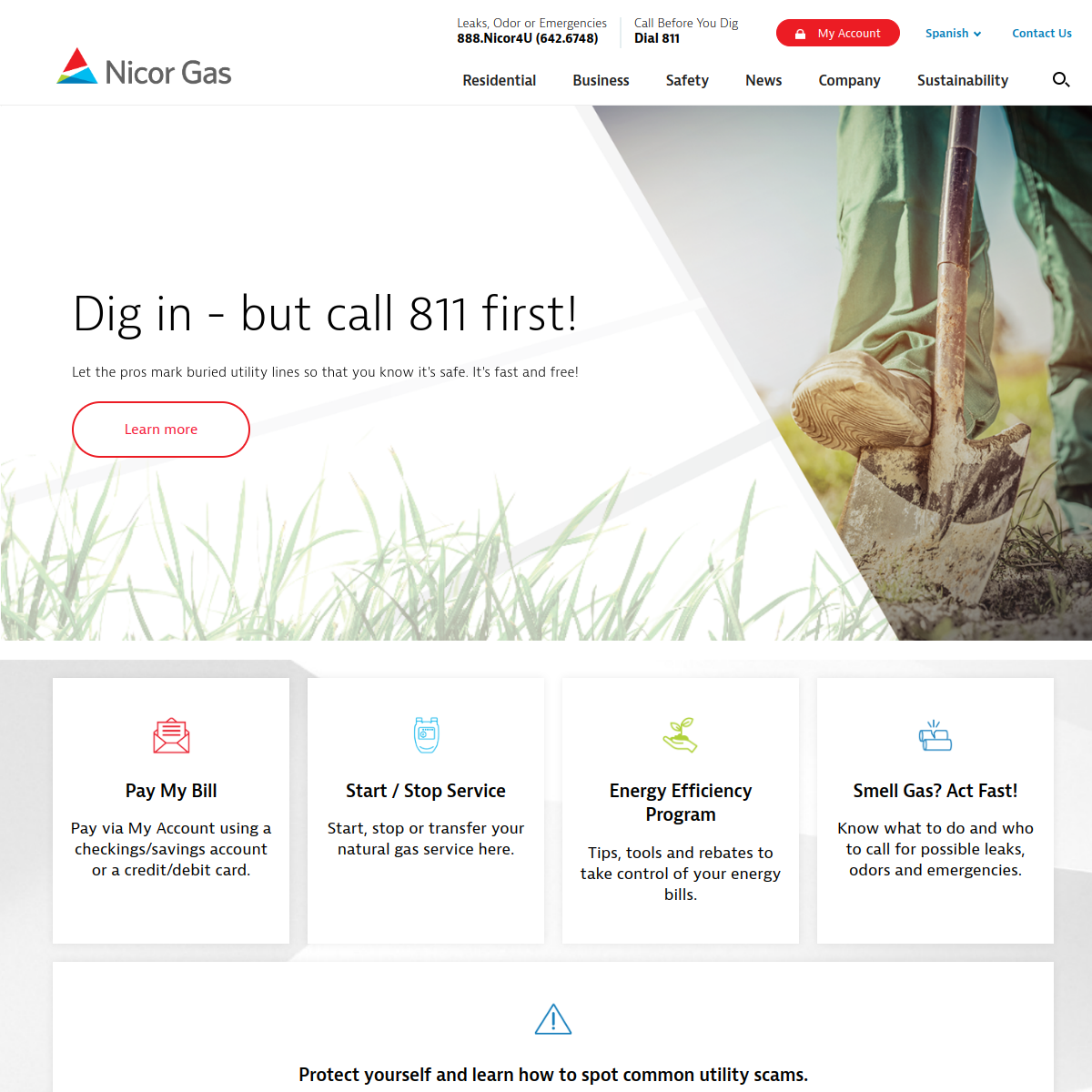 Nicor Gas Website Preview