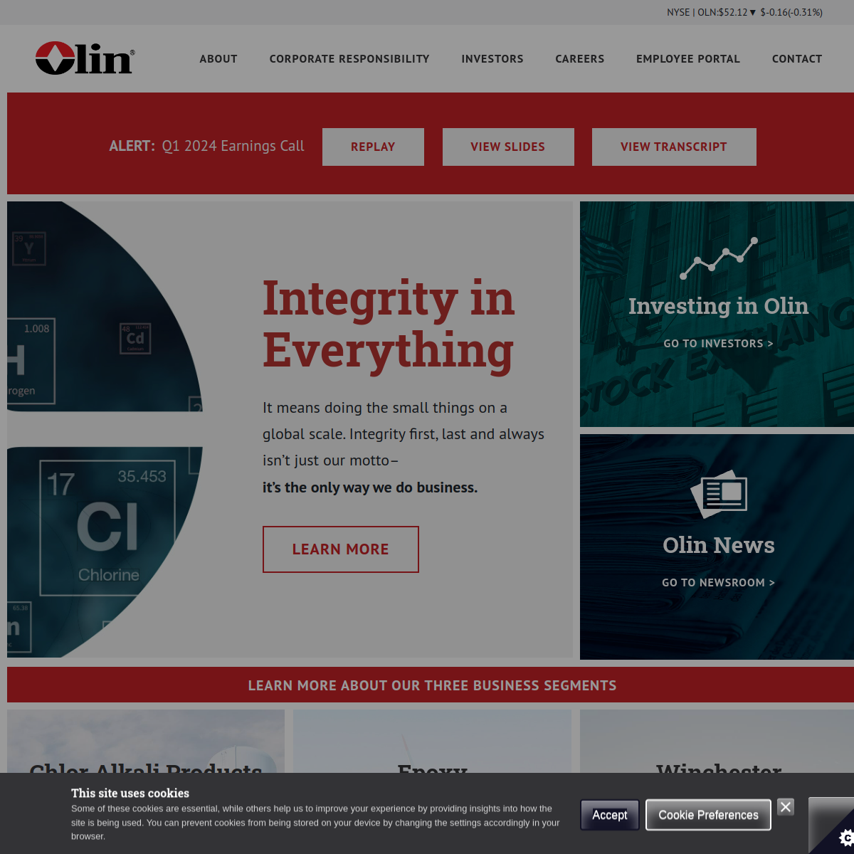 Olin Website Preview