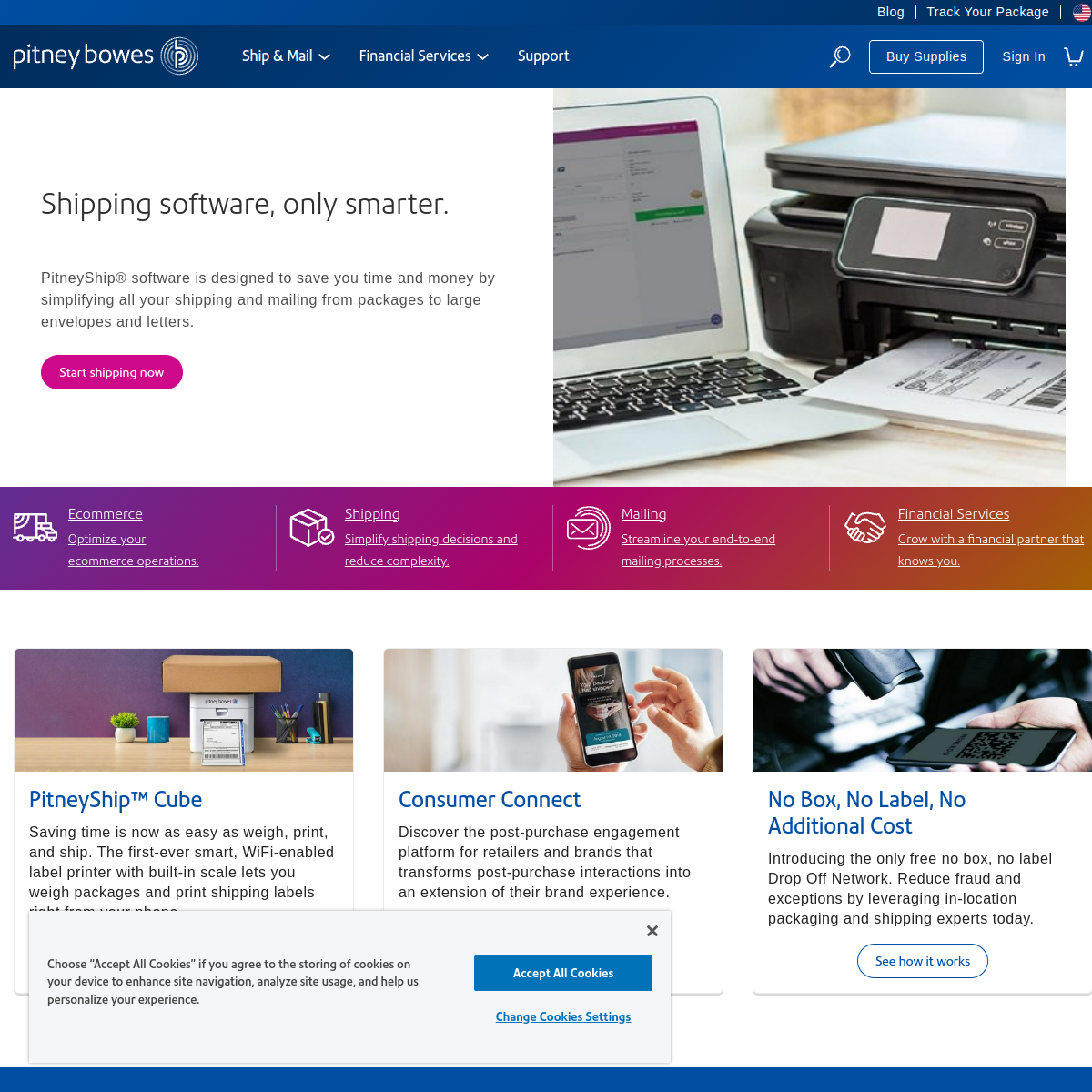 Pitney Bowes Website Preview