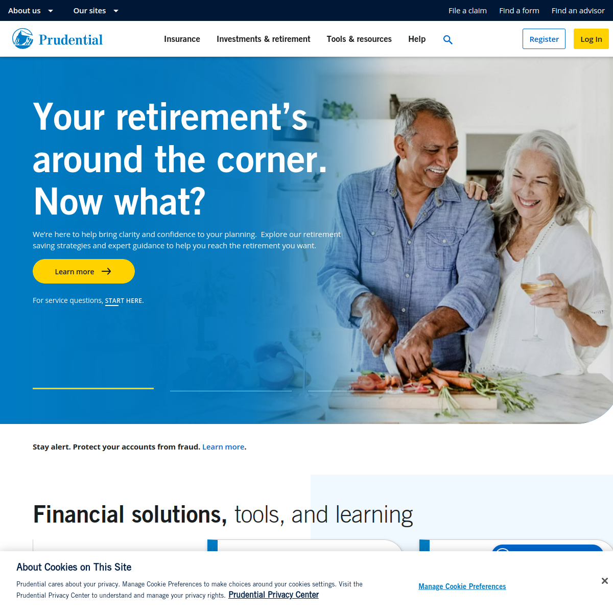 Prudential Financial Website Preview