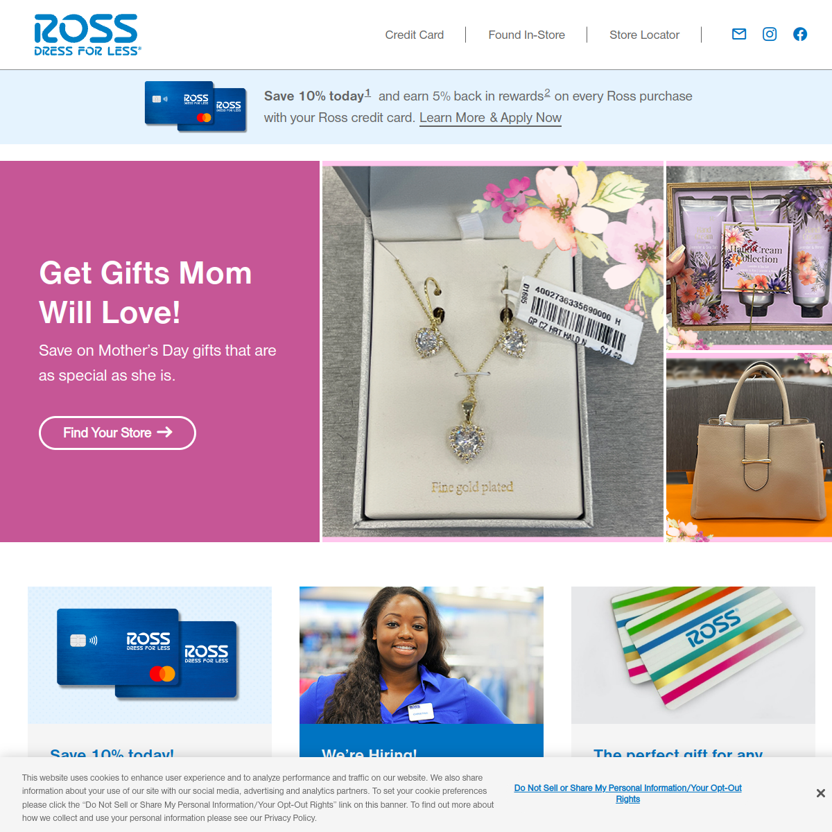 Ross Stores Website Preview