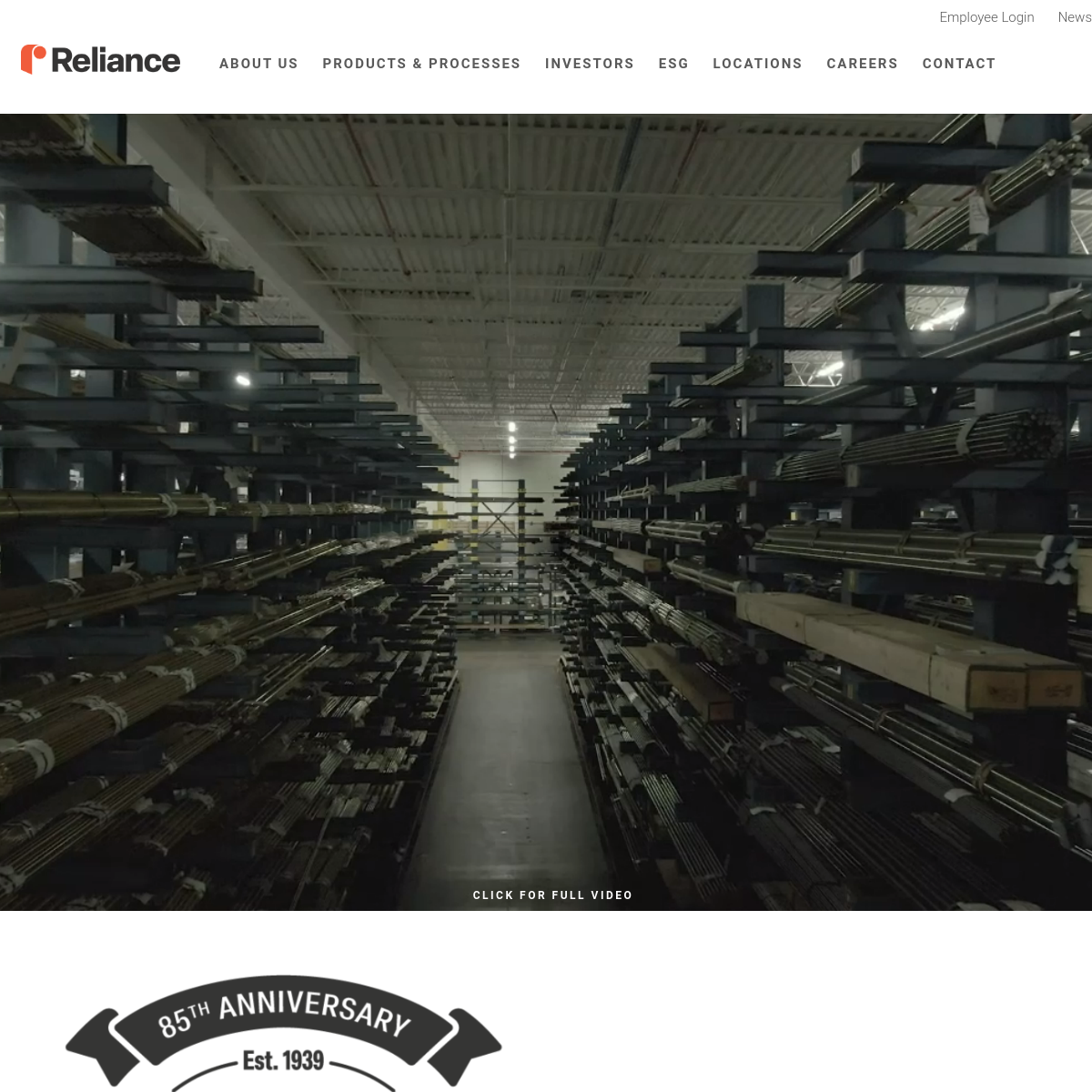 Reliance Steel & Aluminum Website Preview